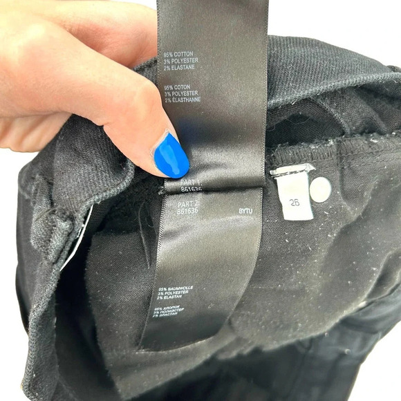 Whistles Black Skinny Jeans Denim Dark Wash Size‎ 26 - Picture 12 of 12